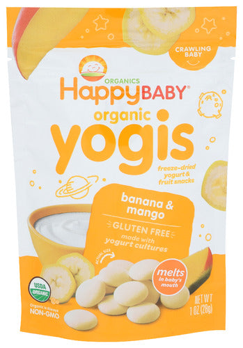 Wholesale HappyBaby Organic Yoghourt Snacks Banana Mango 1.0oz- Bulk