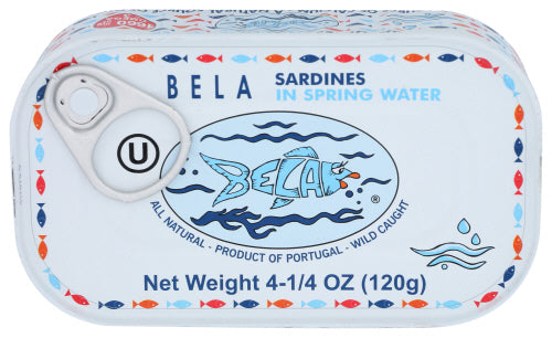 Bela Olhao Sardines Spring Water 4.25 oz 12oz