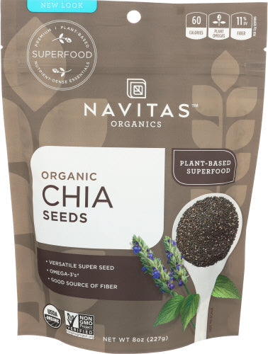 Wholesale Navitas Organic Chia Seeds 8 oz Bag- Bulk