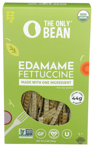 The Only Bean Edamame Fettuccine Pasta 8oz 6ct
