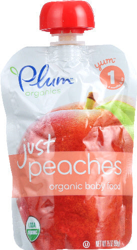 Wholesale Plum Organics Just Peaches Organic Baby Food 3.5oz- Bulk