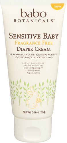 Wholesale Babo Botanicals Sensitive Baby Diaper Cream Fragrance Free 3 oz- Bulk