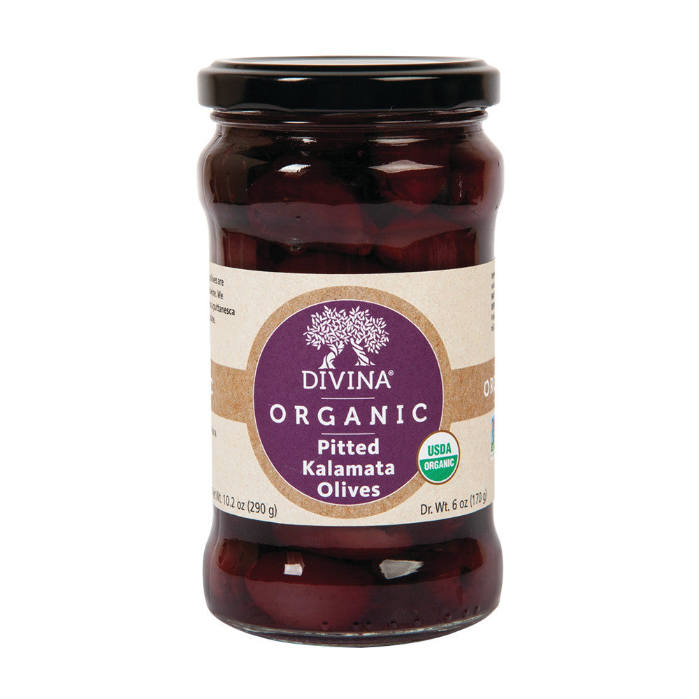 Wholesale Divina Organic Pitted Kalamata Olives 6 Oz Jar- Bulk