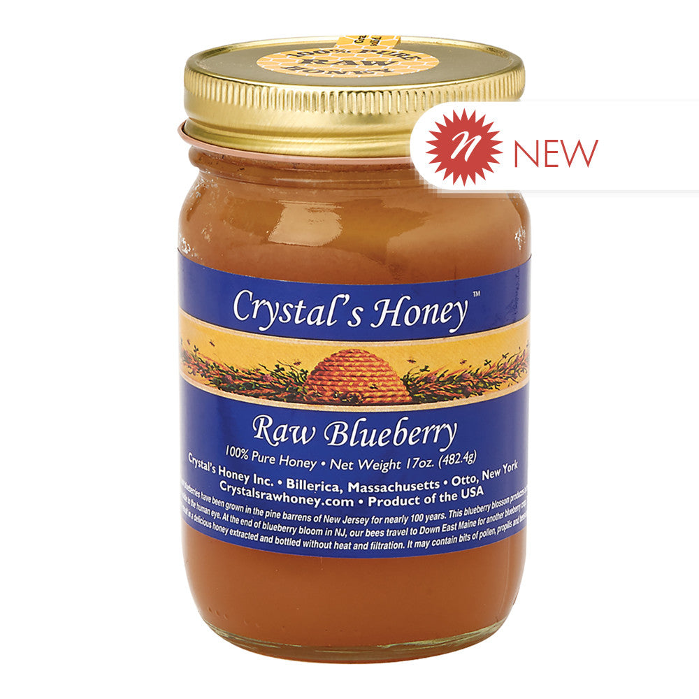Wholesale Crystal’S Honey Raw Blueberry Honey 17 Oz Jar- Bulk