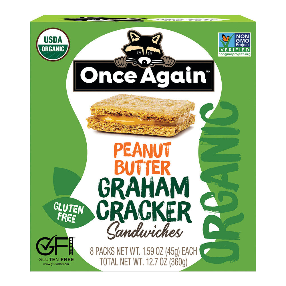 Wholesale Once Again Organic Peanut Butter Graham Sandwich 1.59 Oz Box- Bulk