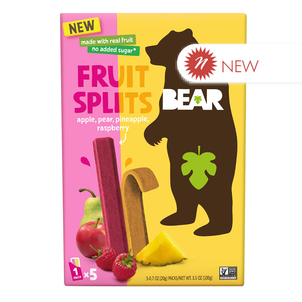 Wholesale Bear - Fruit Splits - Raspberry Pine(5Ct) - 3.5Oz- Bulk