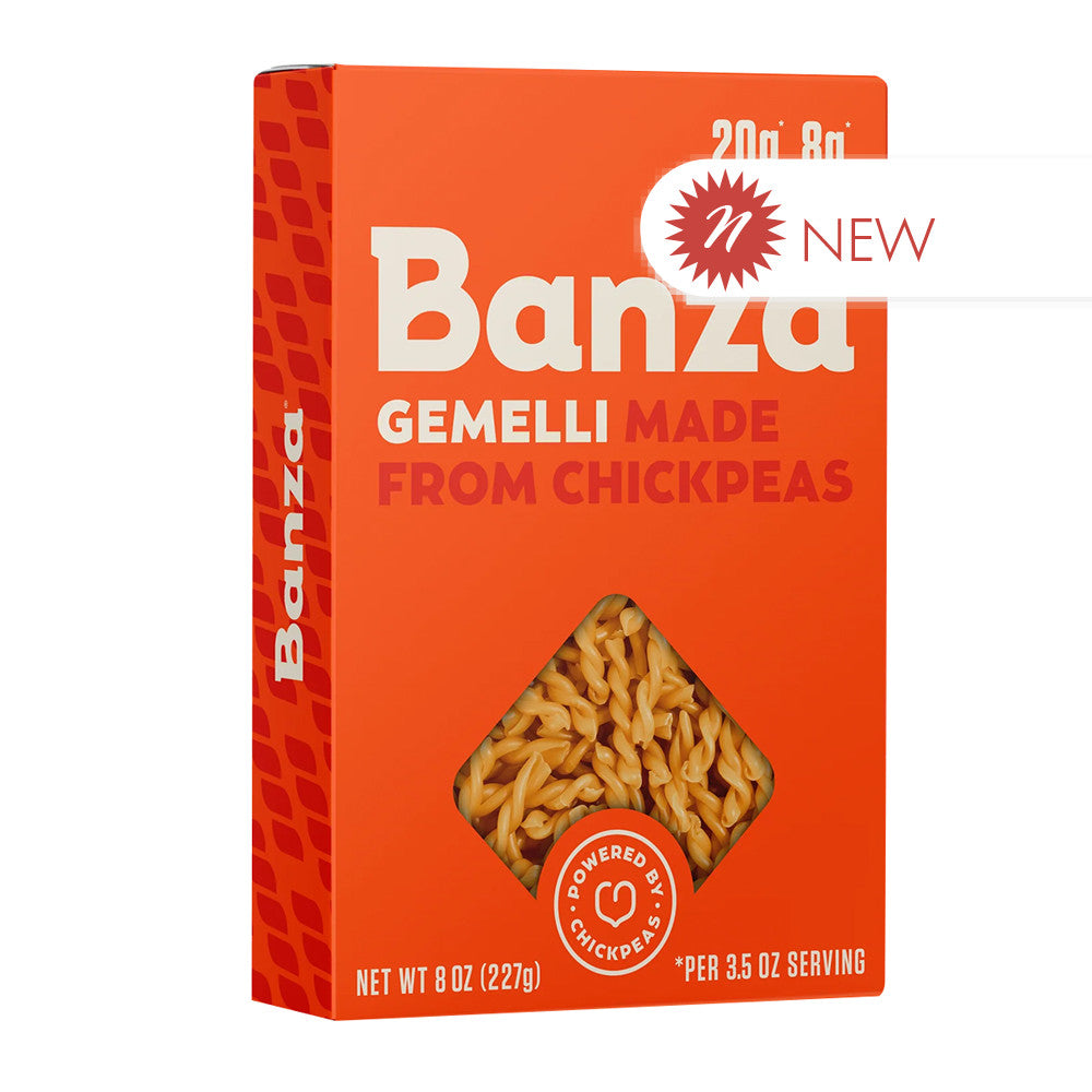 Wholesale Banza Chickpea Gemelli Pasta 8 Oz Box- Bulk