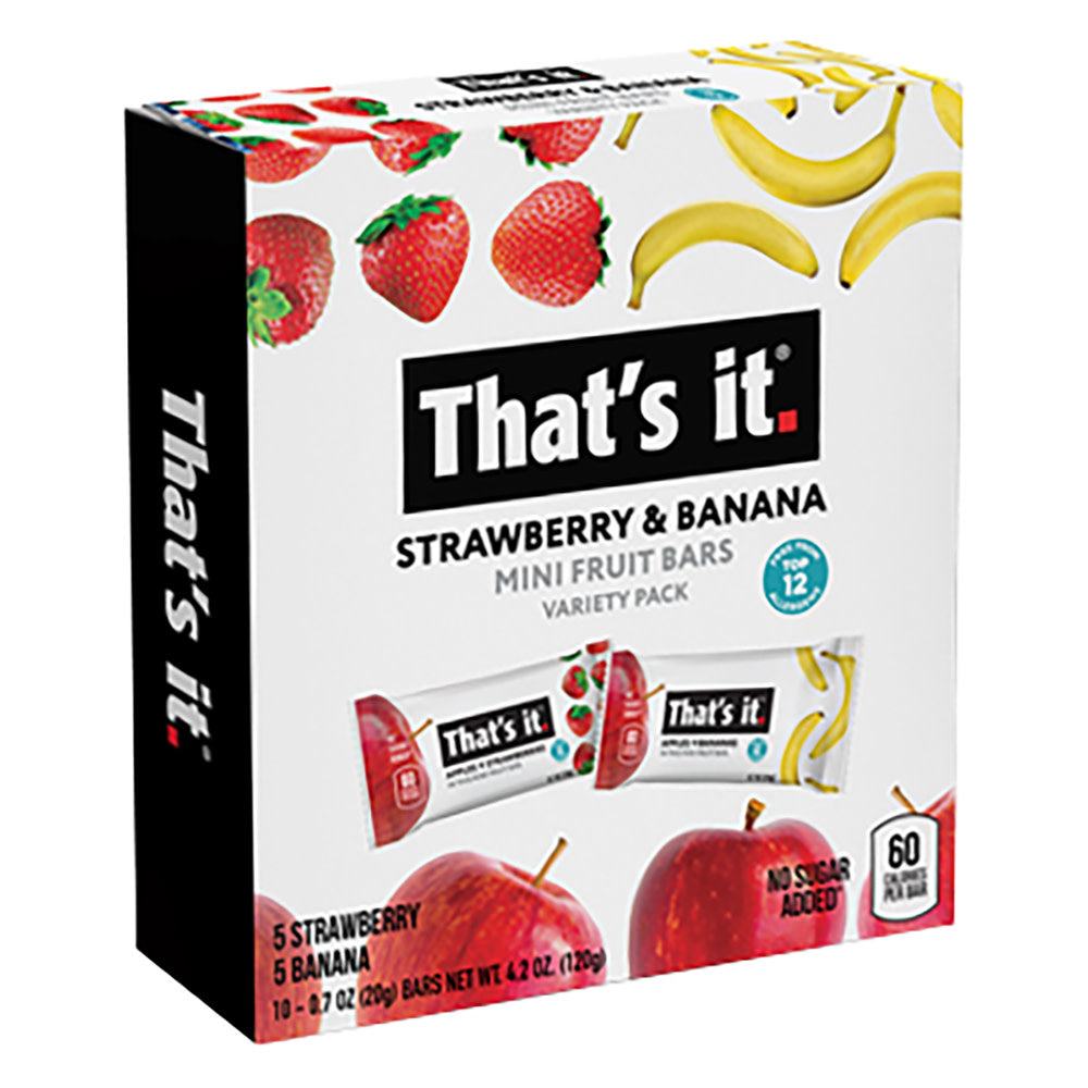Wholesale That'S It Strawberry & Banana Mini Fruit Bars 7 Oz Box- Bulk