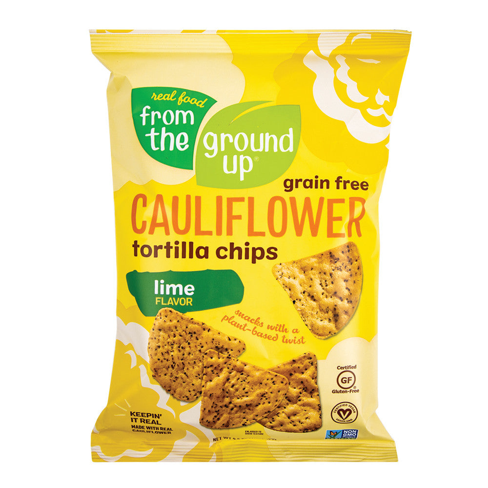 Wholesale From The Ground Up Cauliflower Lime Tortilla Chips 4.5 Oz Bag- Bulk