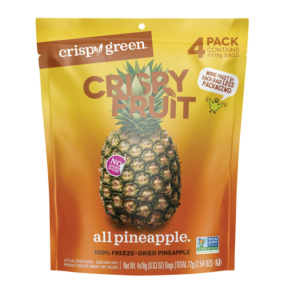 Wholesale Crispy Green All Pineapple Multi Pack 4 Count 2.54 Oz Pouch- Bulk