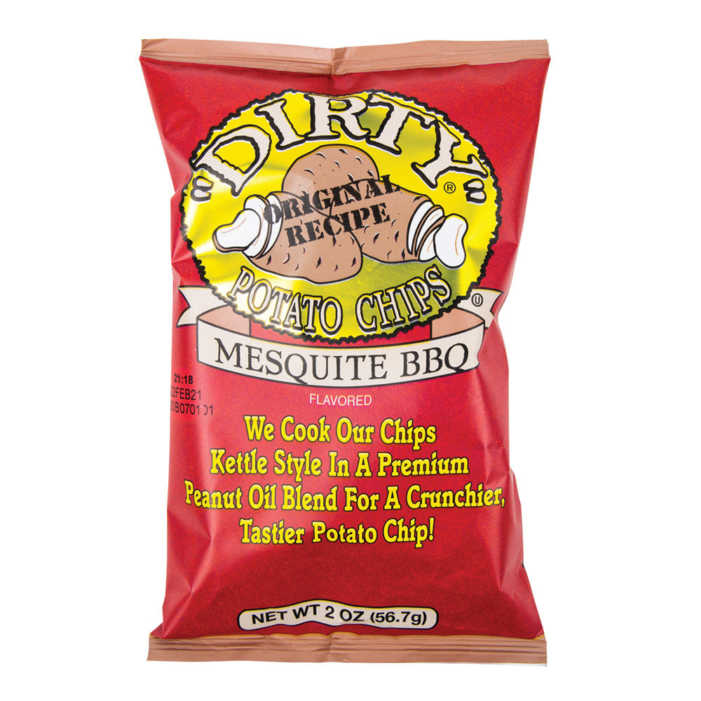 Wholesale Dirty Mesquite Bbq Potato Chips 2 Oz Bag *Not For Sale In California*- Bulk