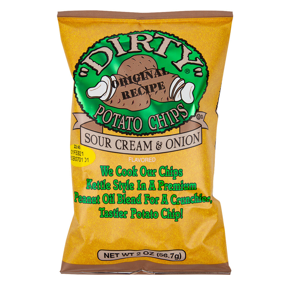 Wholesale Dirty Sour Cream & Onion Potato Chips 2 Oz Bag *Not For Sale In California*- Bulk