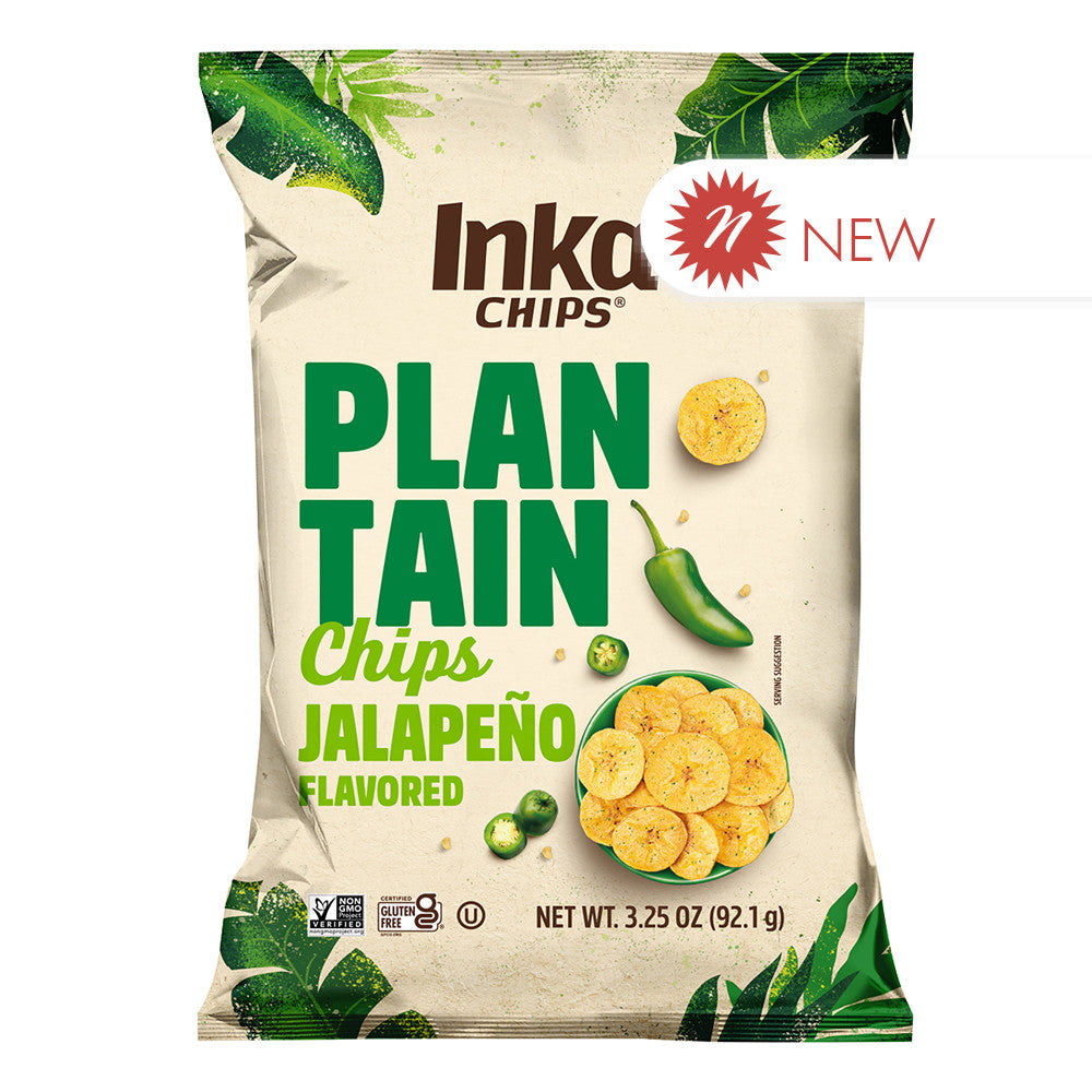 Wholesale Inka Plantain Chips Jalapeno 3.25 Oz Bag- Bulk