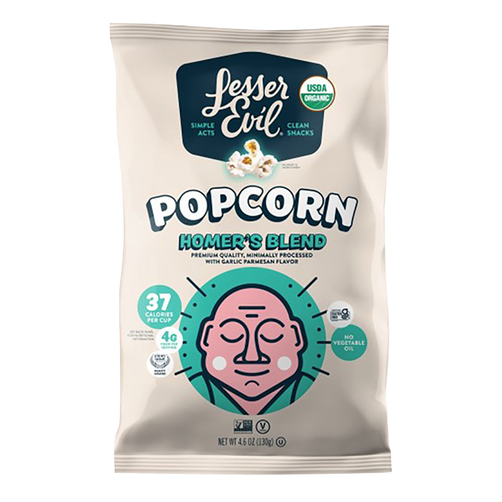 Wholesale Lesser Evil Popcorn Homer’S Blend 4.6 Oz Bag- Bulk