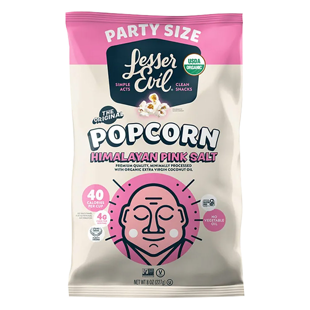 Wholesale Lesser Evil Popcorn Himalayan Pink Salt 8 Oz Bag- Bulk