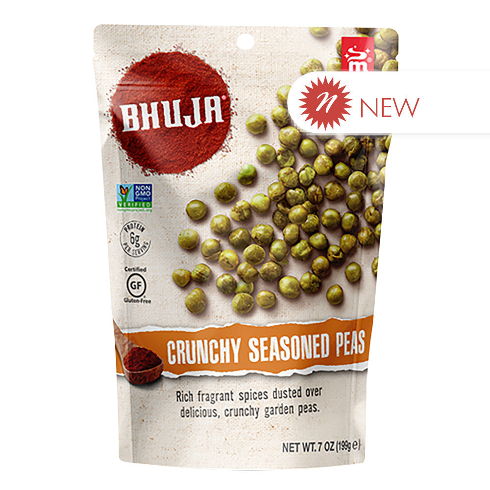Wholesale Bhuja Snacks Crunchy Seasoned Peas 7 Oz Bag- Bulk