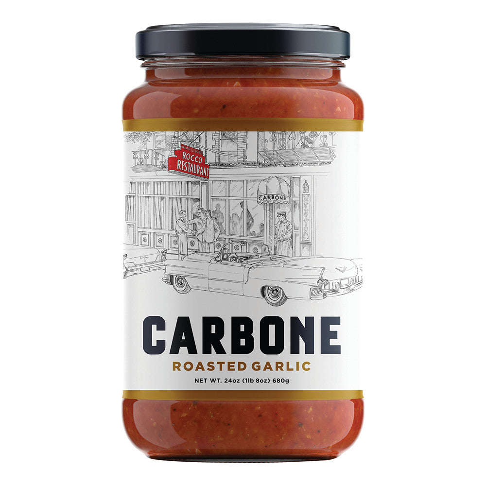 Carbone Roasted Garlic Pasta Sauce 24 Oz Jar