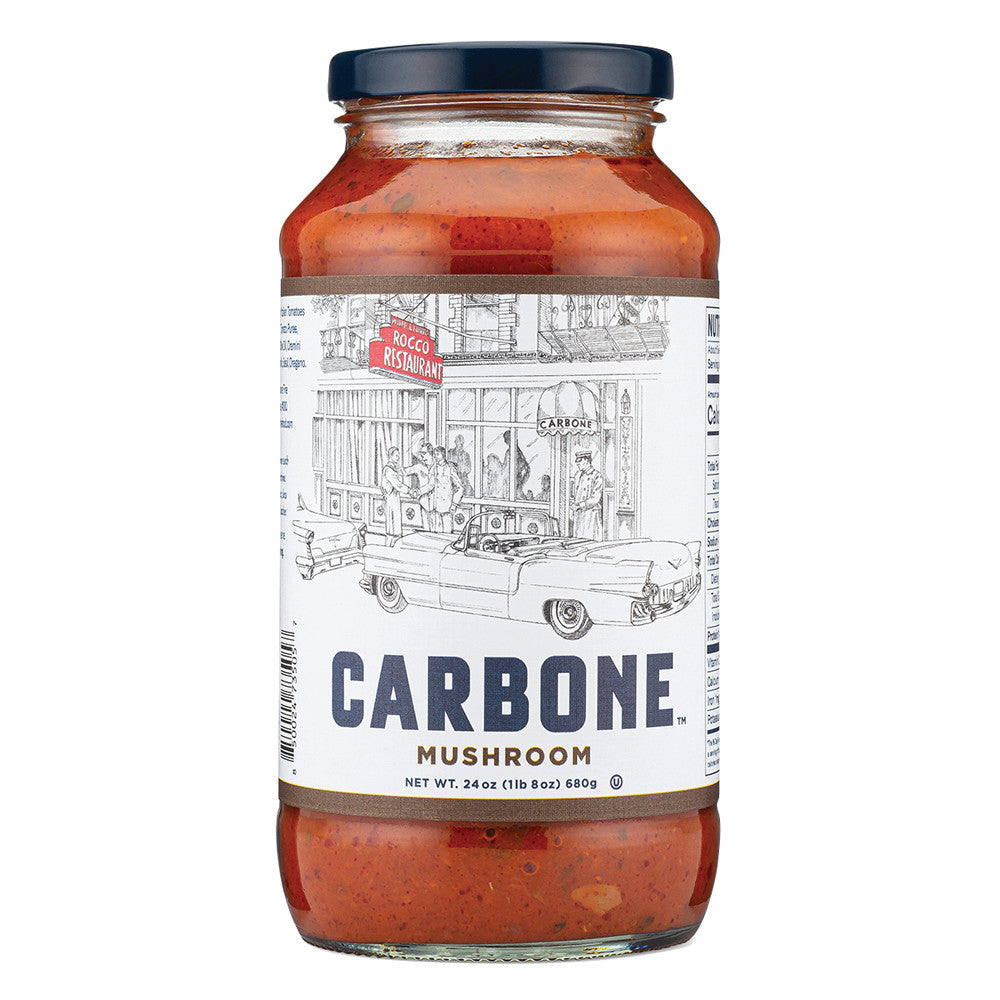 Wholesale Carbone Mushroom Marinara Pasta Sauce 24 Oz Jar- Bulk