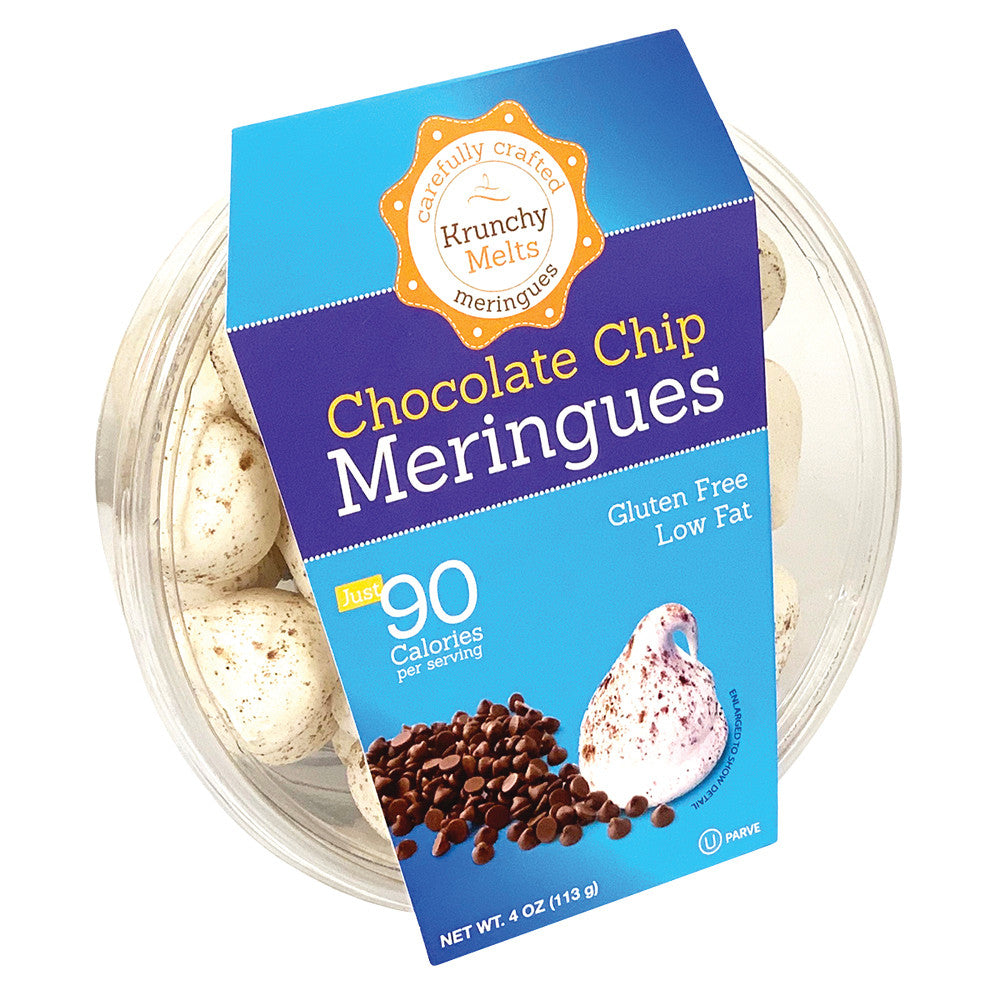 Wholesale Krunchy Melts Chocolate Chip Meringues 4 Oz Tub- Bulk