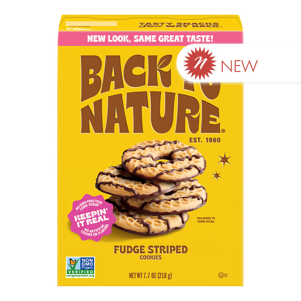 Wholesale Back To Nature - Fudge Striped Cookies - 7.7Oz- Bulk