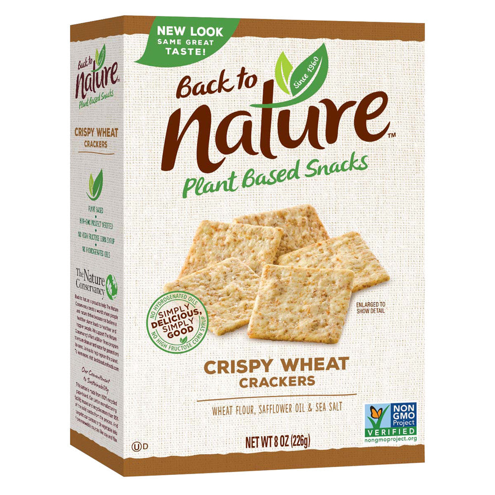 Back To Nature Crispy Wheat Crackers 8 Oz Box