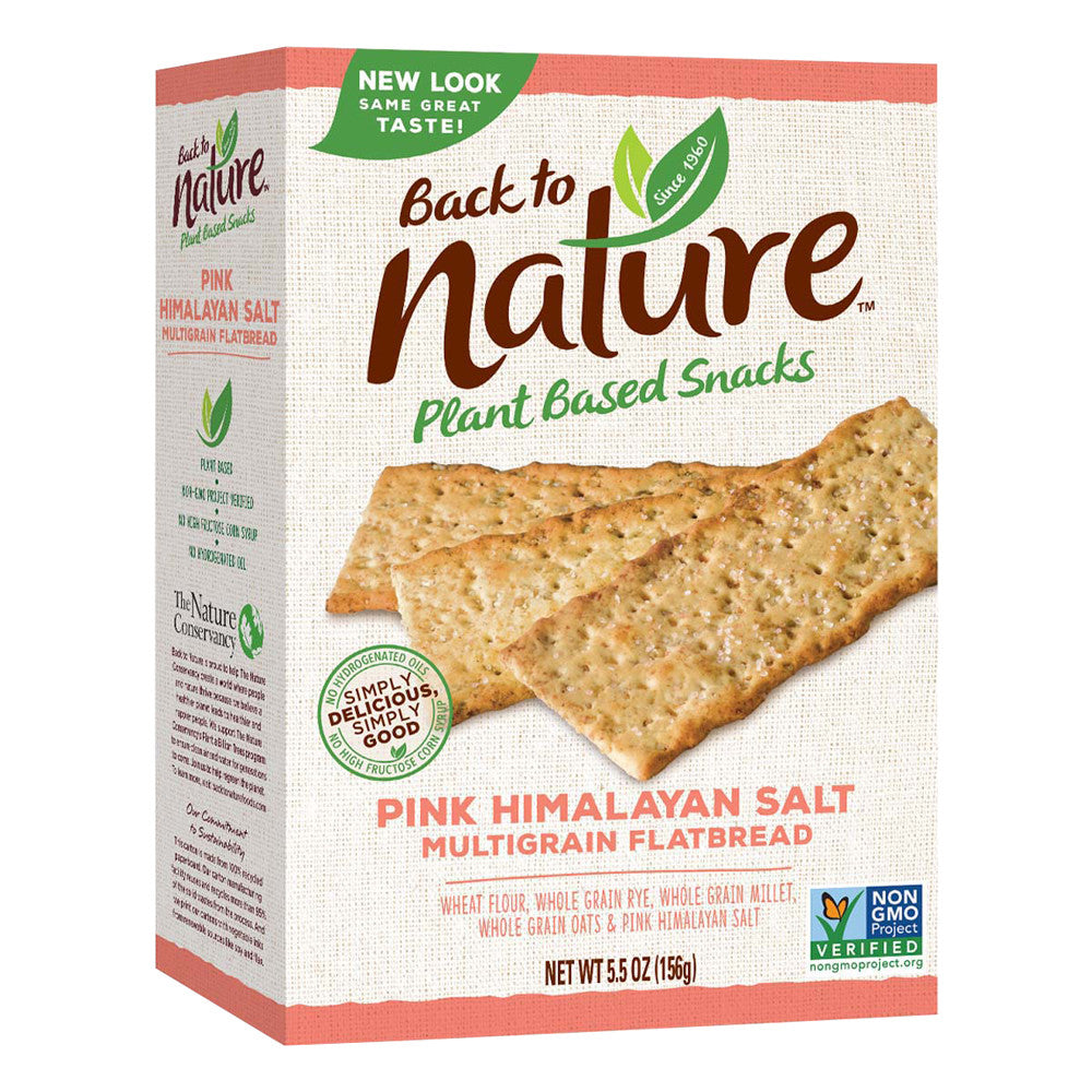 Back To Nature Pink Himalayan Salt Multigrain Crackers 5.5 Oz