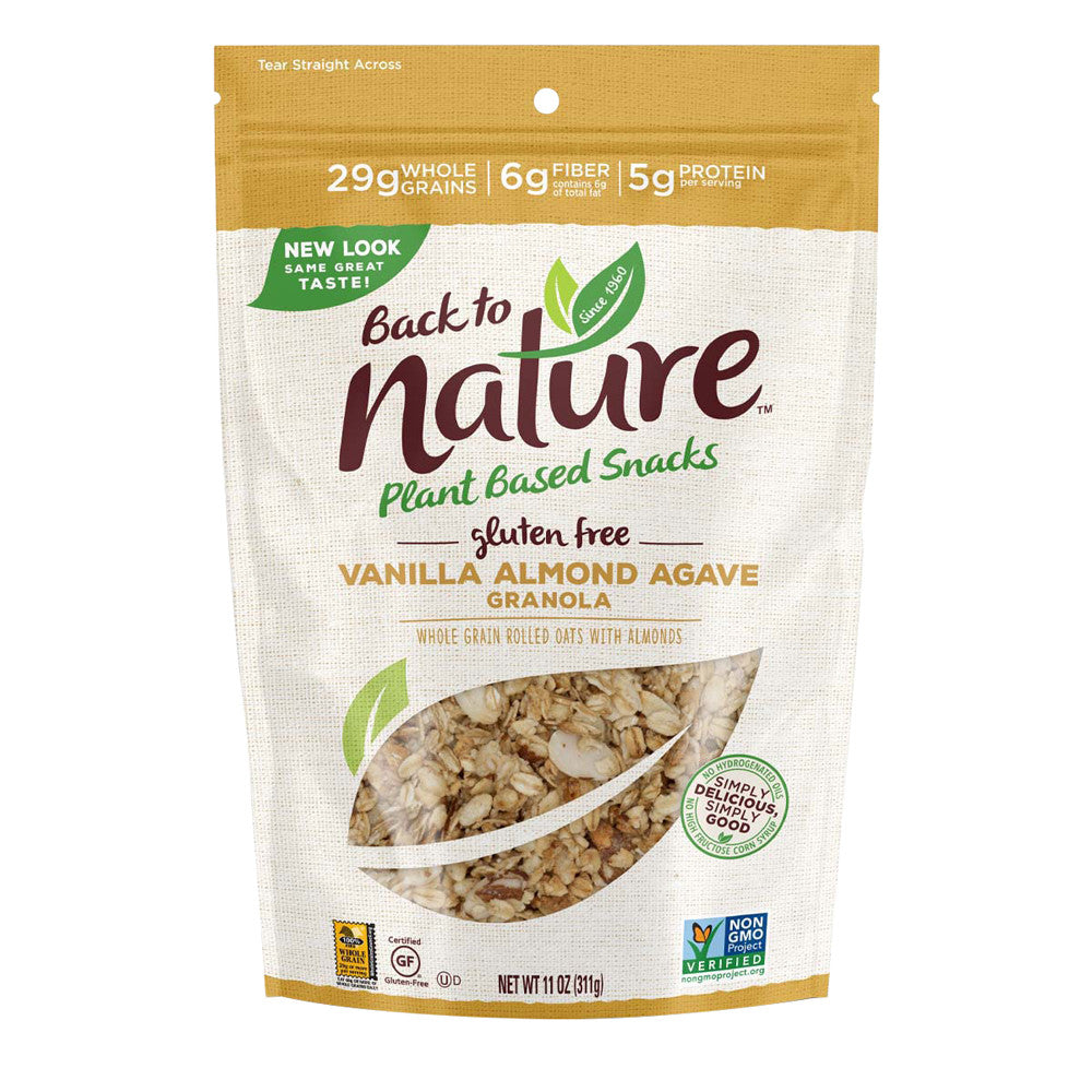 Back To Nature Gluten Free Vanilla Almond Agave Granola 11 Oz Pouch