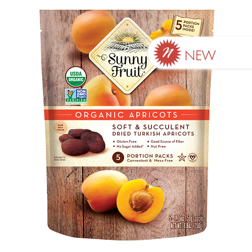 Sunny Fruit Organic Dried Apricots 5 Ct 8.8 Oz Bag