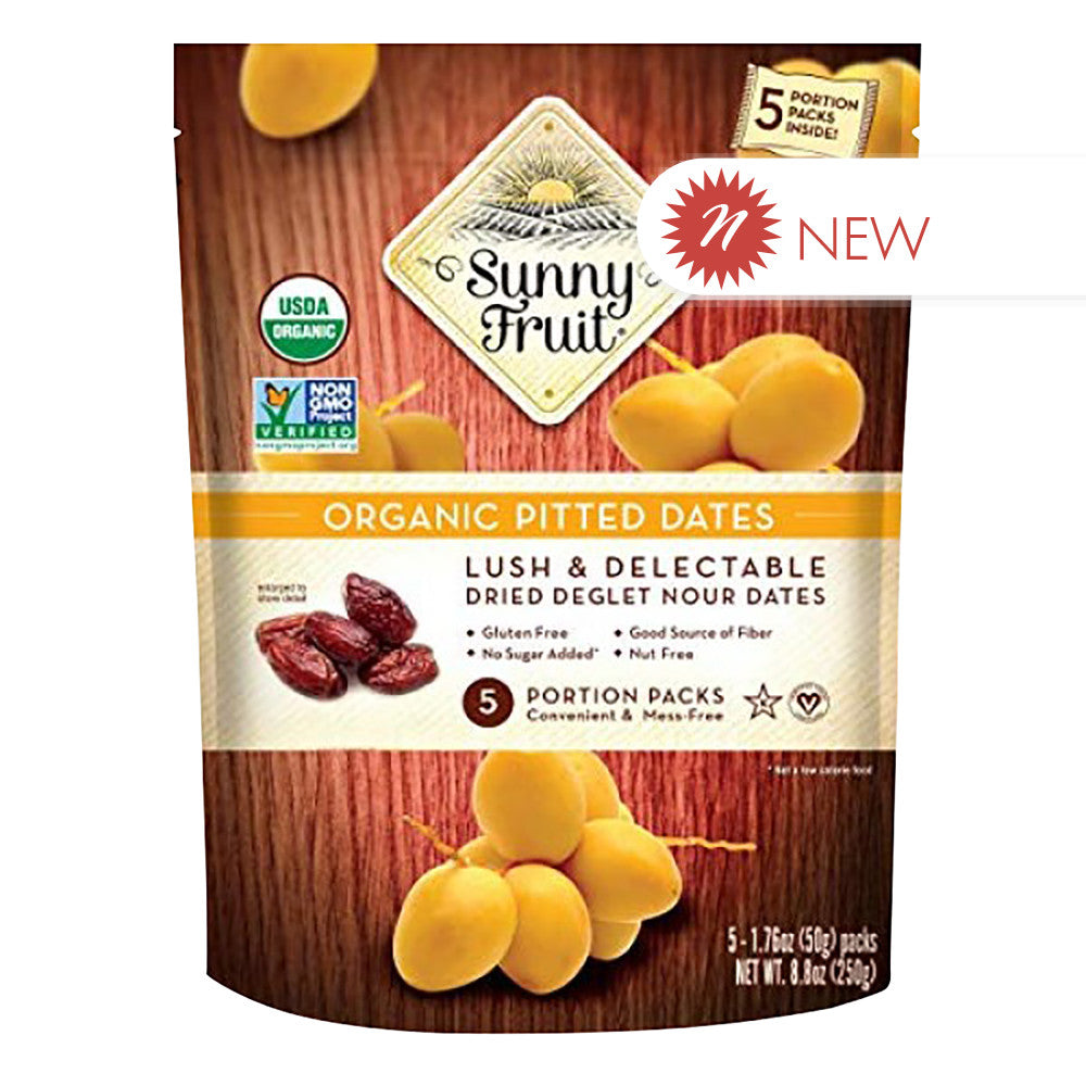 Sunny Fruit Organic Pitted Dates 5 Ct 8.8 Oz Bag