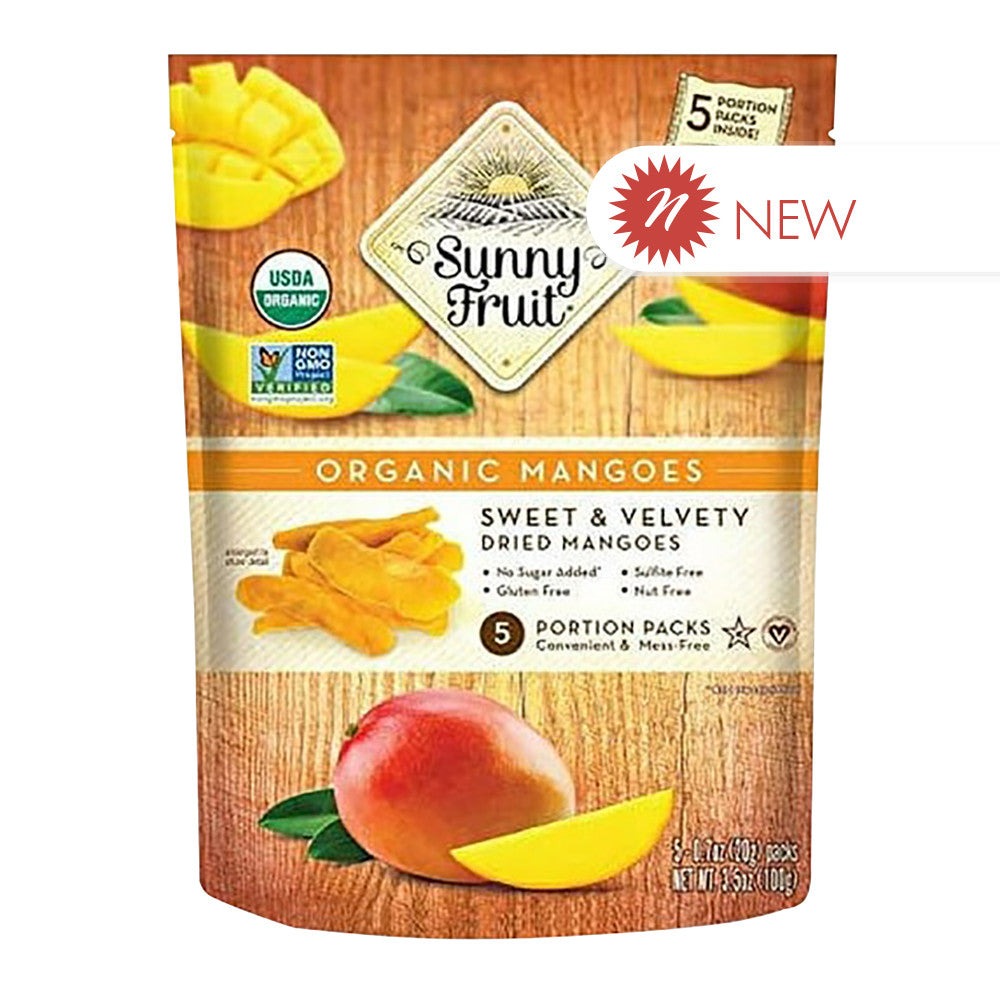 Sunny Fruit Organic Dried Mangoes 5 Ct 3.5 Oz Bag