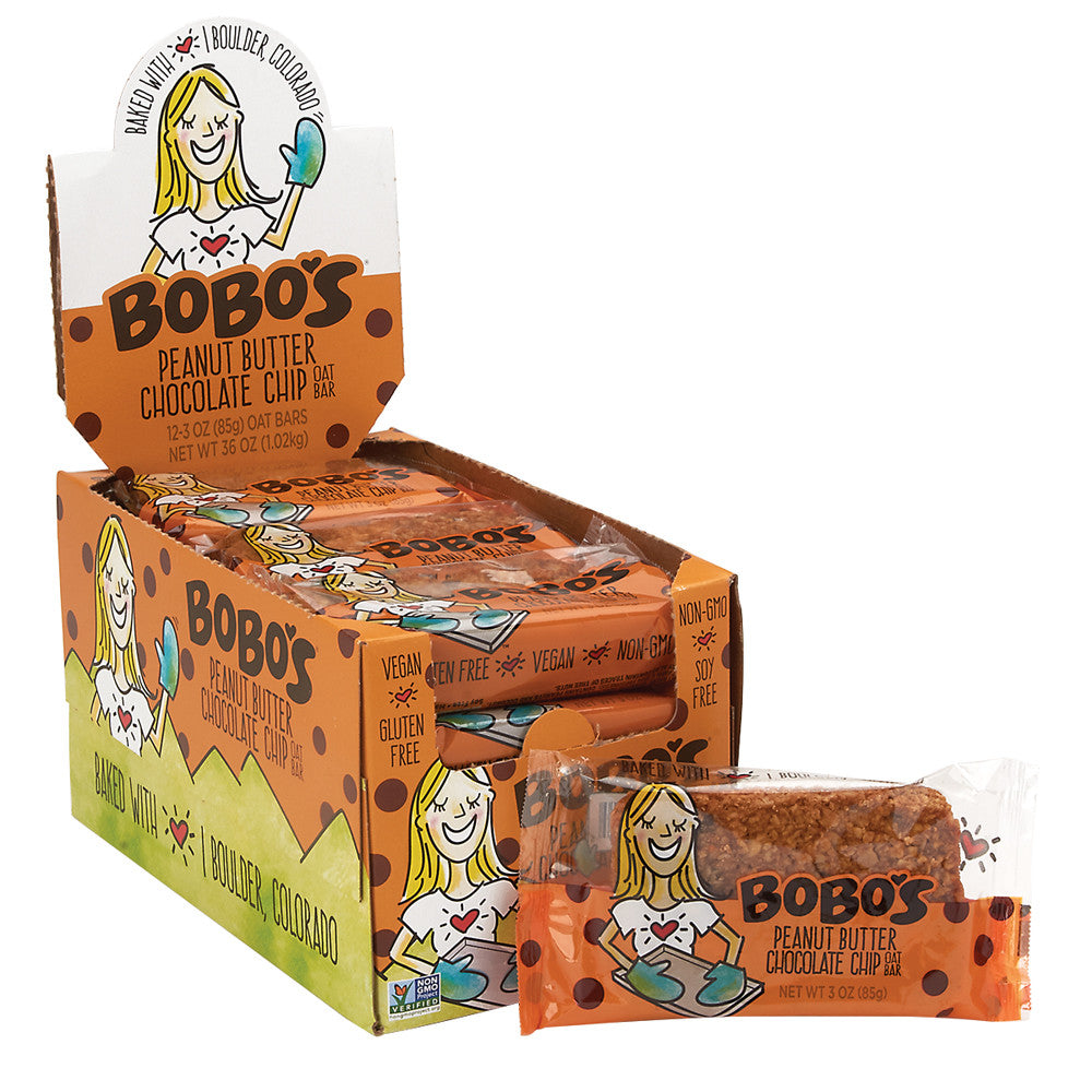 Wholesale Bobo'S Peanut Butter Chocolate Chip 3 Oz Bar- Bulk