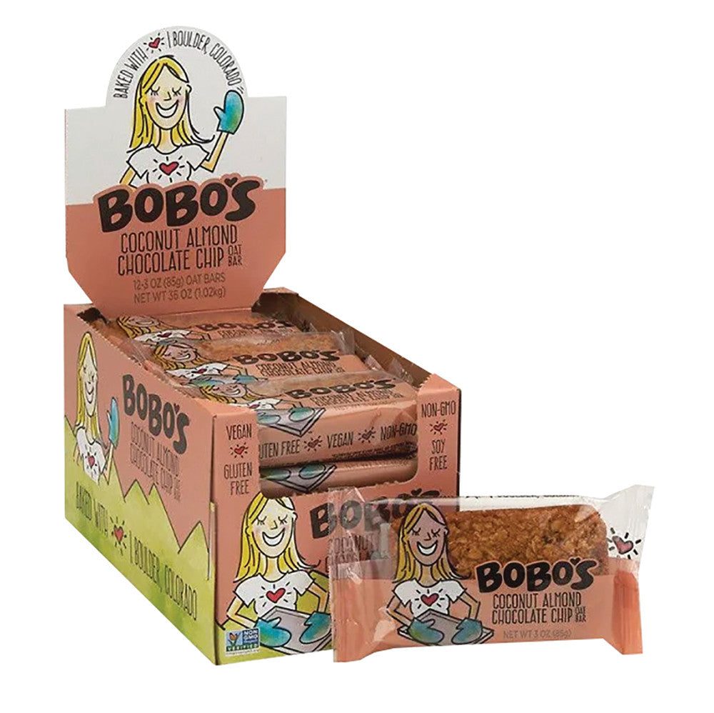 Wholesale Bobo'S Coconut Almond Chocolate Chip Oat Bar 3 Oz- Bulk