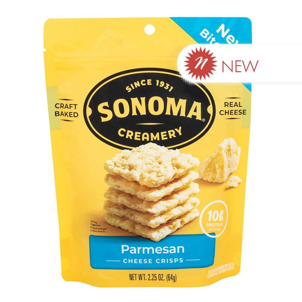 Wholesale Sonoma Creamery Parmesan Cheese Crisps 2.25 Oz Bag- Bulk