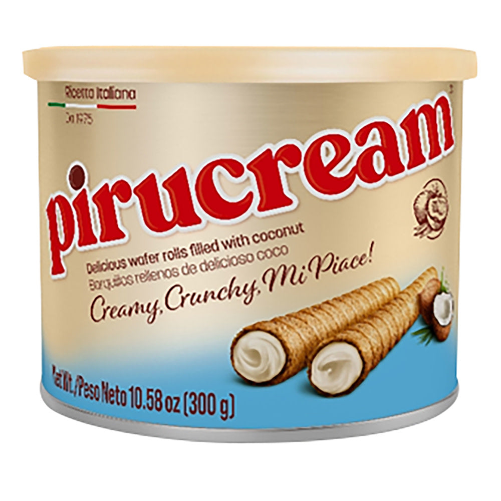 Wholesale Pirucream - Wafer Rolls Can - Coconut - 10.58Oz- Bulk