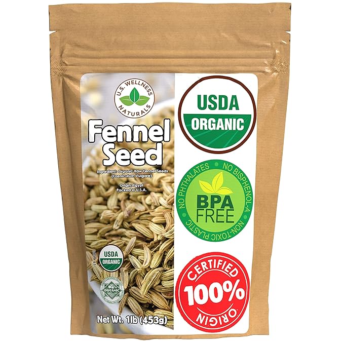 Fennel Seed 100% Organic Egyptian Fenne 1lb 1ct