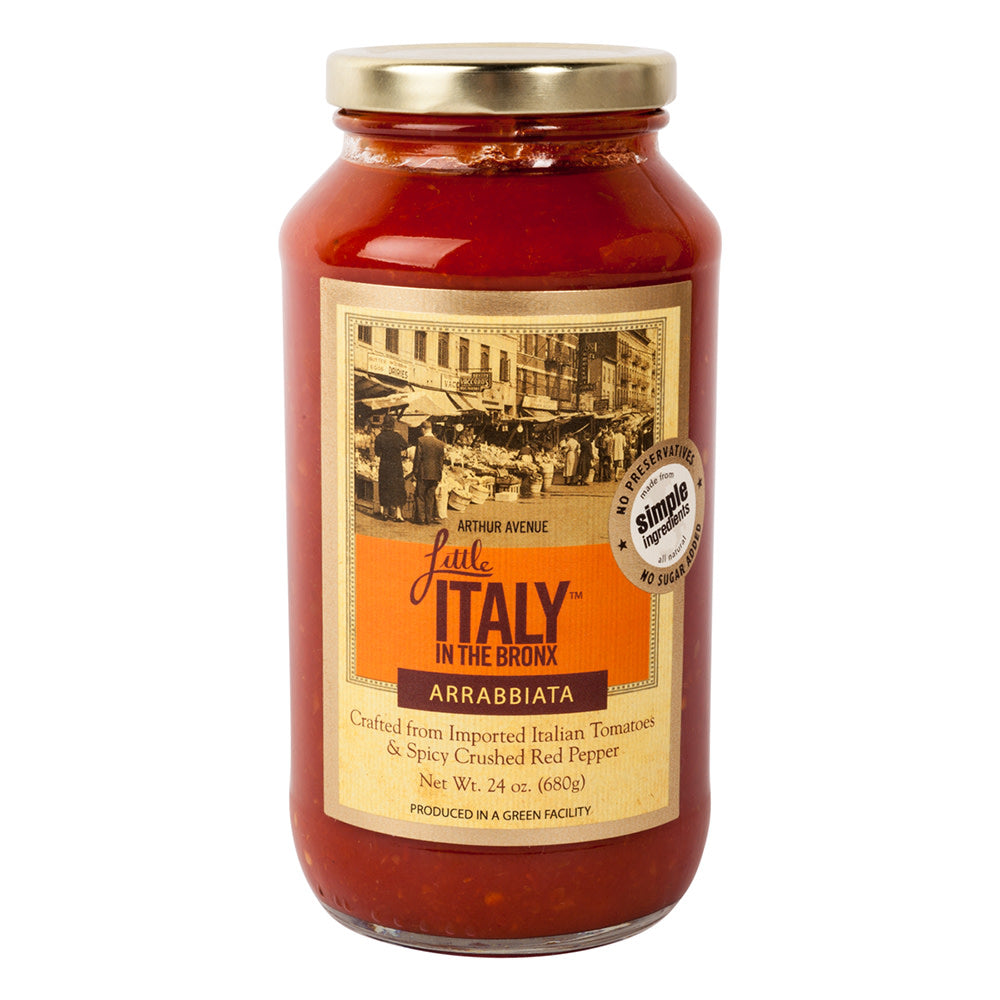 Wholesale Little Italy In The Bronx Arrabbiata Sauce 24 Oz Jar- Bulk