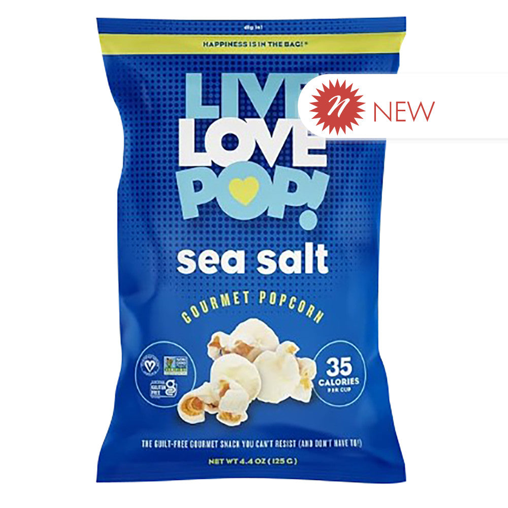Wholesale Live Love Pop! Sea Salt Gourmet Popcorn 4.4 Oz Bag- Bulk