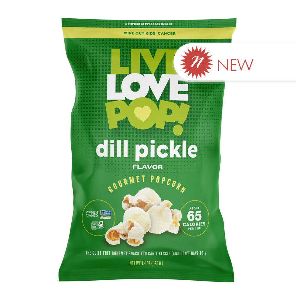 Wholesale Live Love Pop! Dill Pickle Popcorn 4.4 Oz Bag- Bulk