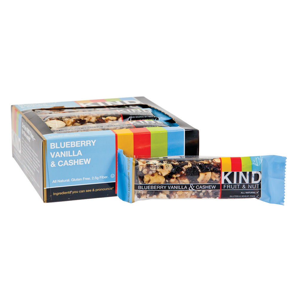 Wholesale Kind Blueberry Vanilla And Cashew 1.4 Oz Fruit And Nut Bar- Bulk