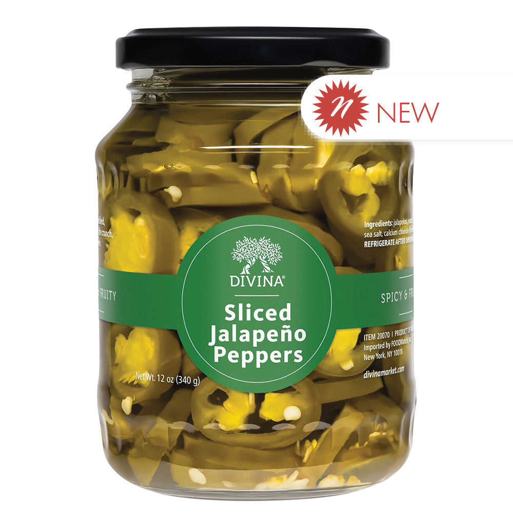 Wholesale Divina - Sliced Jalapeno Peppers - 12Oz- Bulk