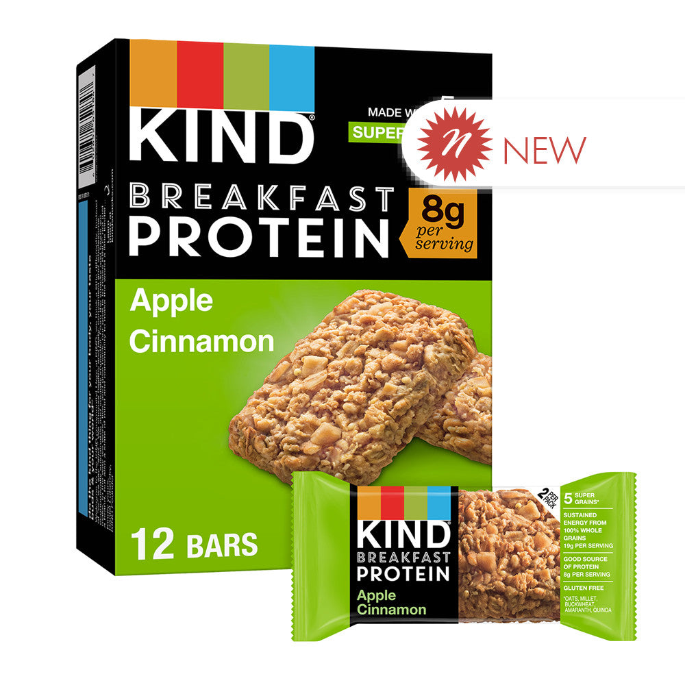 Wholesale Kind Breakfast Bar Protein Apple Cinnamon 6 Count 10.58 Oz Box- Bulk
