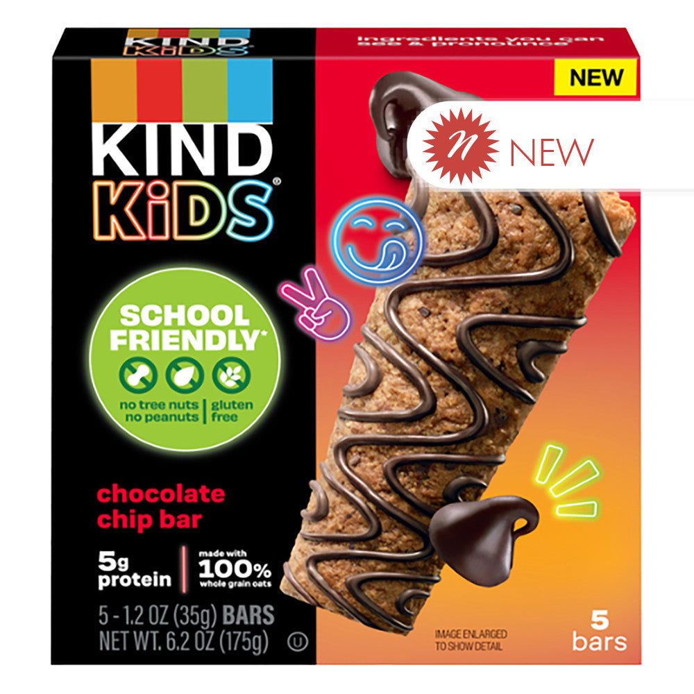 Wholesale Kind Chocolate Chip Oat Kids Bar 5 Count 1.2 Oz Box- Bulk
