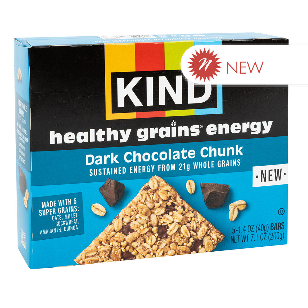 Wholesale Kind - Energy Bar - Dark Chocolate Chunk(5Ct) - 7.05Oz- Bulk