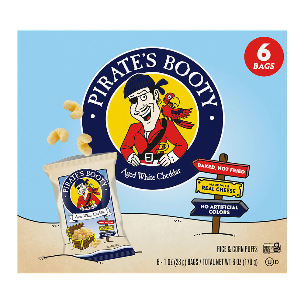 Wholesale Pirate'S Booty - Multipack White Chedda(6Ct) - 6Oz- Bulk