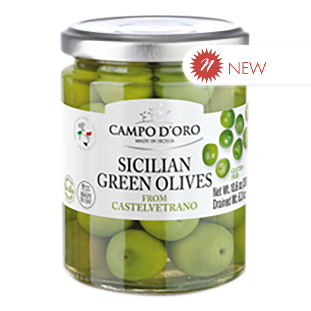 Wholesale Campo D'Oro - Sicilian Green Olives - 10.6Oz- Bulk