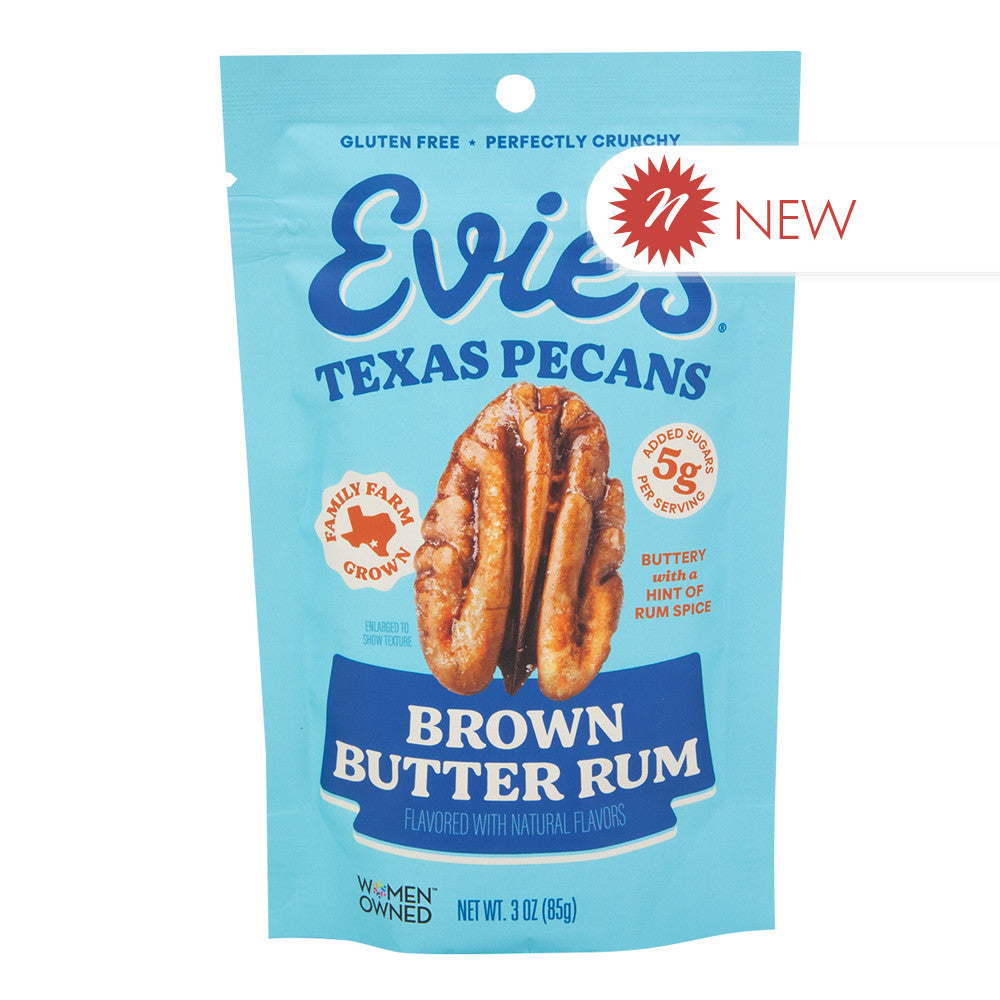 Wholesale Evie'S - Pecans - Brown Butter Rum - 3Oz- Bulk