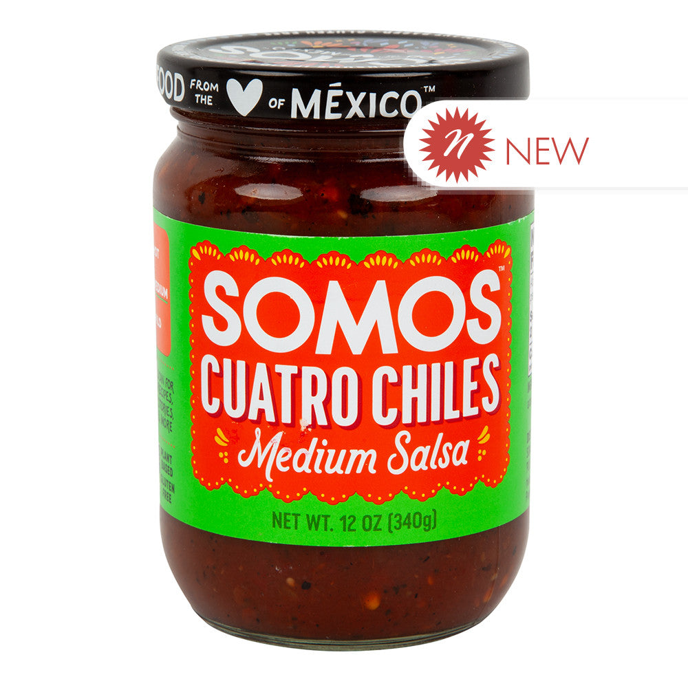 Wholesale Somos Cuatro Chiles Medium Salsa 12 Oz Jar- Bulk