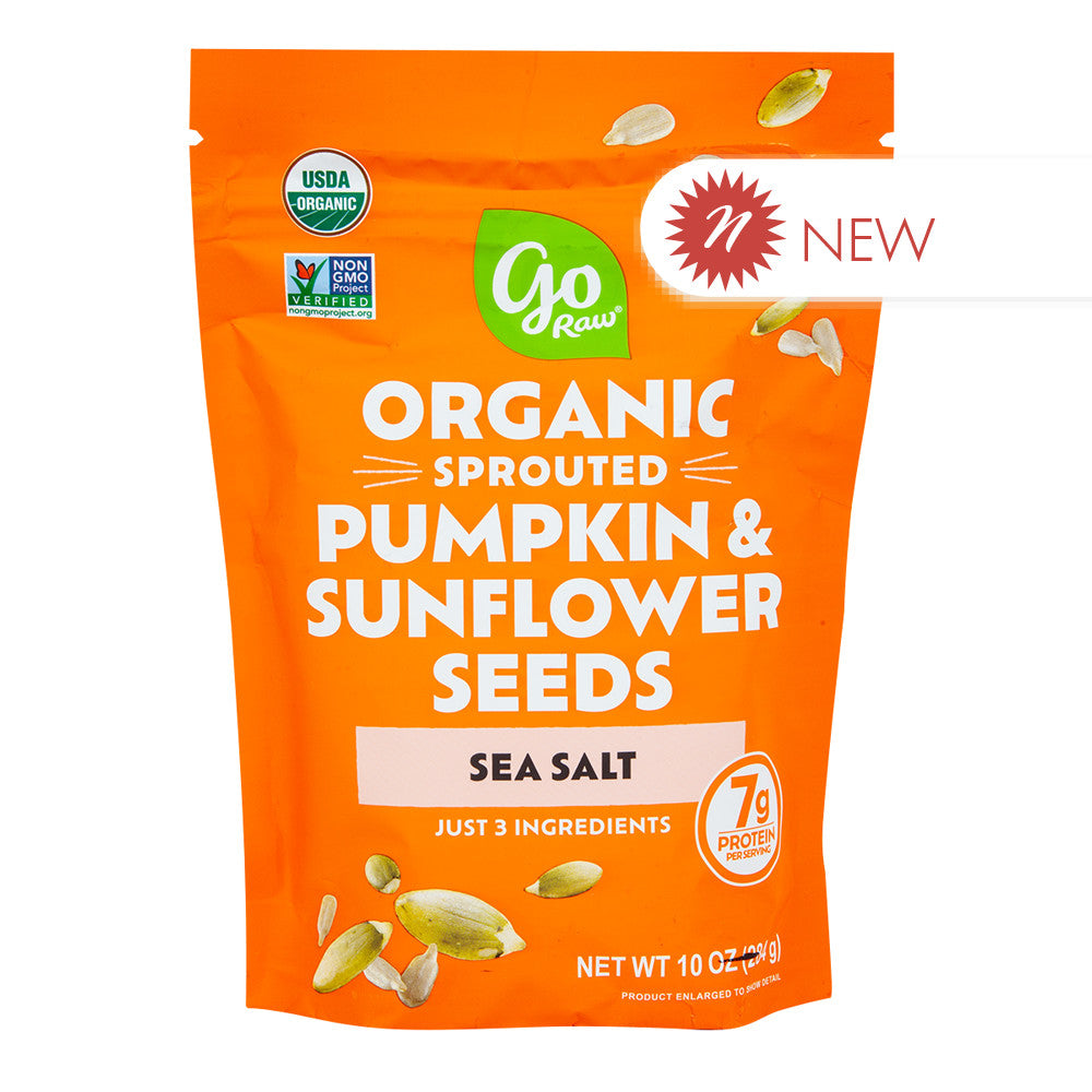 Wholesale Go Raw Sea Salt Sprouted Pumpkin & Sunflower Seeds 10 Oz Bag- Bulk