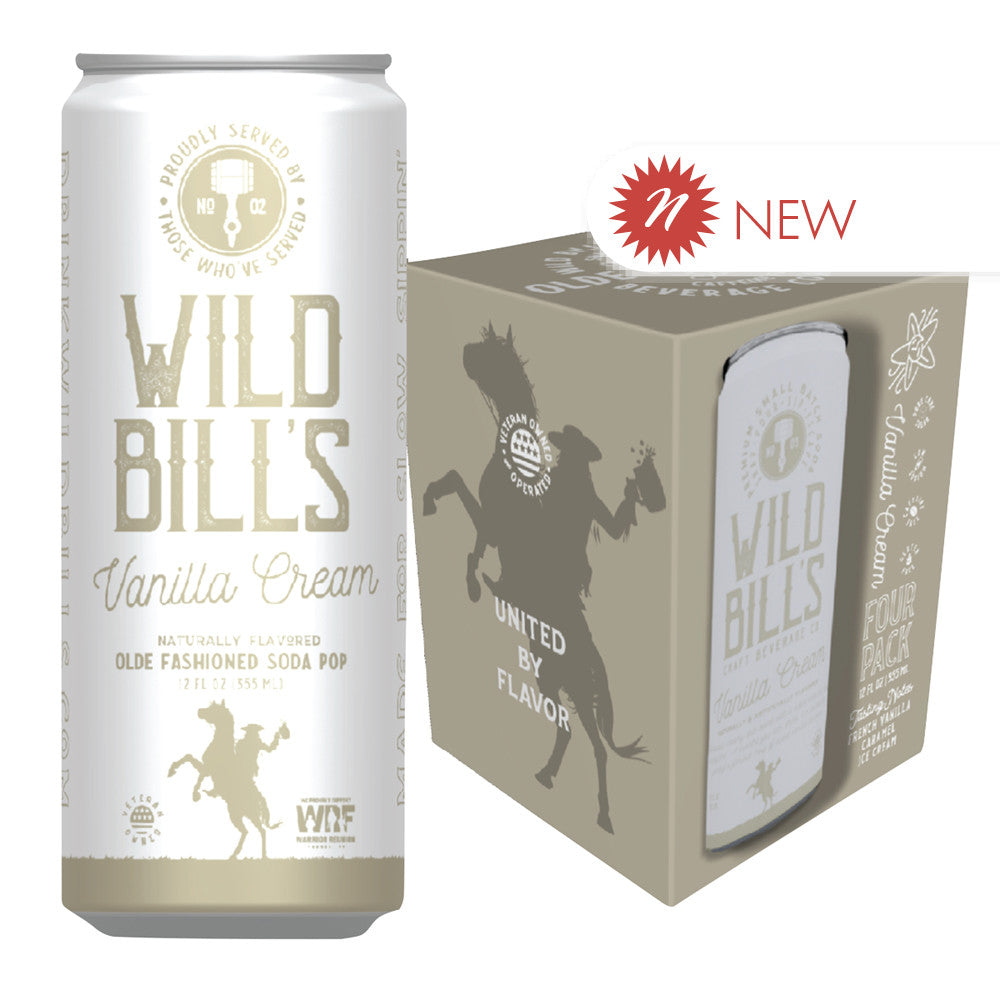 Wholesale Wild Bill'S Vanilla Cream Soda 12 Oz Can- Bulk