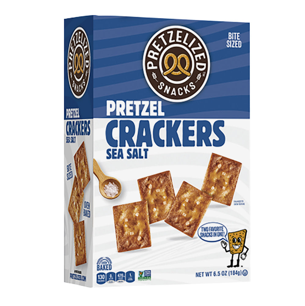 Wholesale Pretzelized Sea Salt Pretzel Crackers 6.5 Oz Box- Bulk